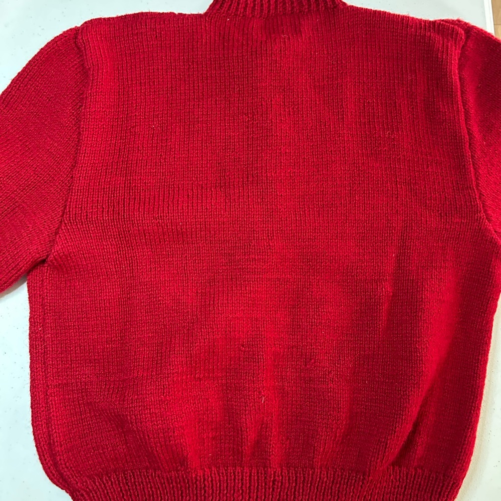 Vintage North of New York Women's Red Knit Cardigan medium - Picture 5 of 5